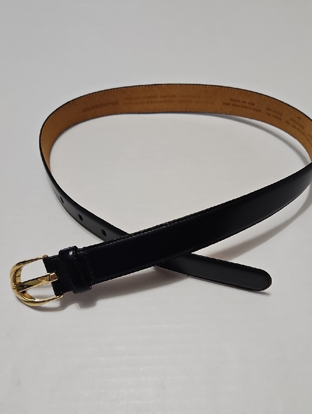 Liz Claiborne Black  Belt with Subtle Stitching Size M